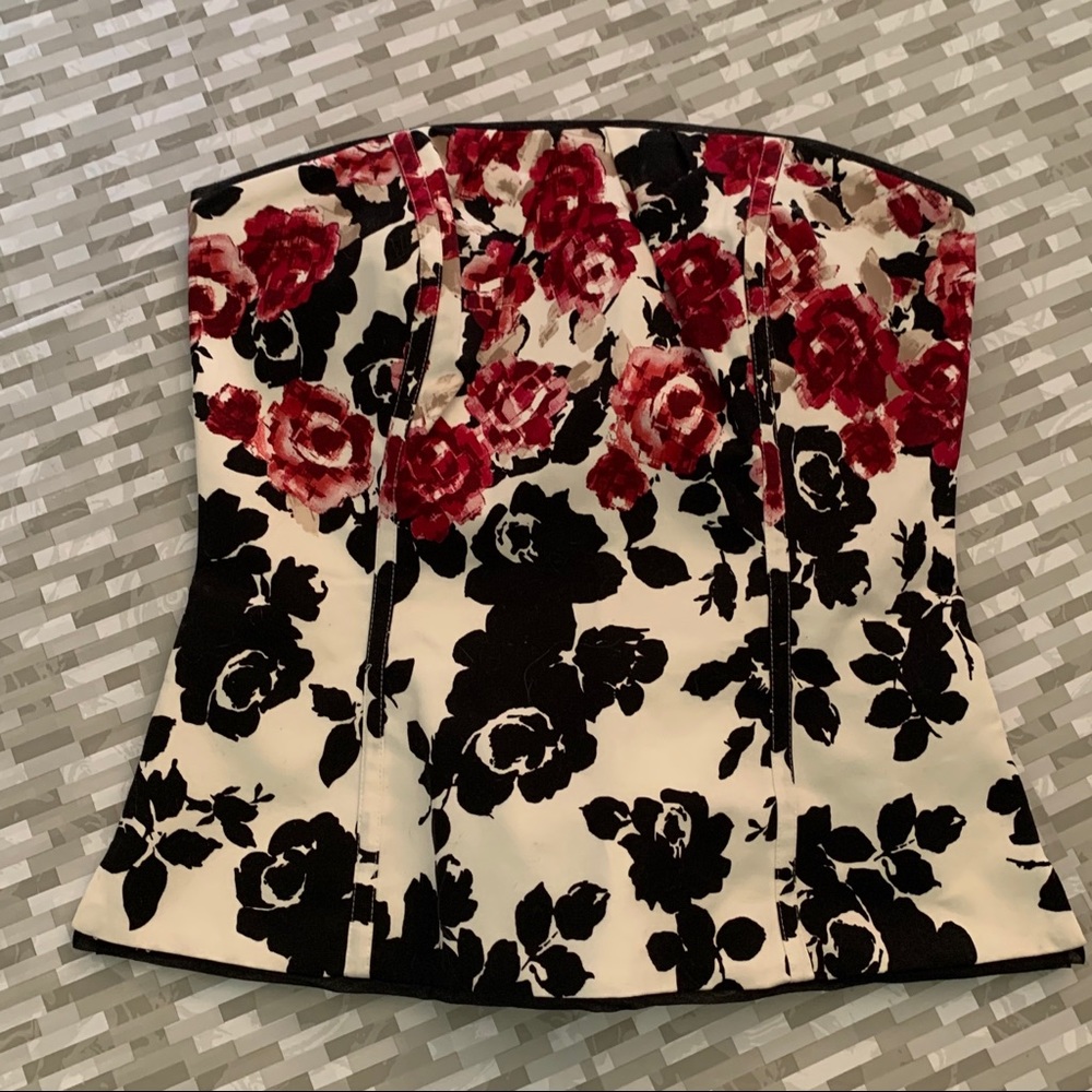 White house black market strapless top